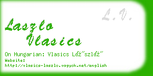 laszlo vlasics business card